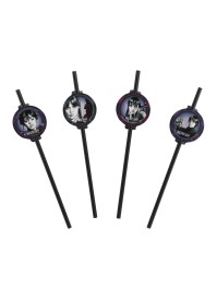 PACK 8 PAPER STRAWS + DECO WEDNESDAY © 19.6CM / DIA 4.8CM X 6.3CM HT