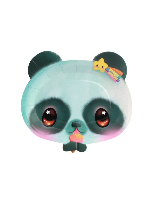 8 ASSIETTES PLASTIC FREE PALLY PANDA BANGOBERRY © 18CM