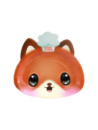 8 ASSIETTES PLASTIC FREE FUZZY FOX BANGOBERRY © 18CM