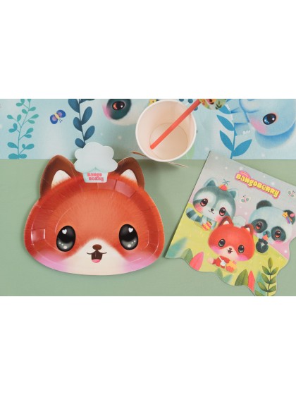 8 TELLER PLASTIC FREE FUZZY FOX BANGOBERRY © 18CM