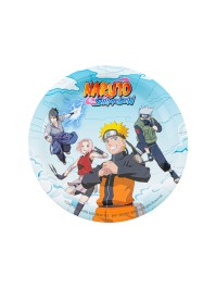 8 ASSIETTES PLASTIC FREE NARUTO SHIPPUDEN © 18CM