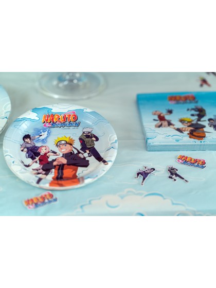 8 PLATES PLASTIC FREE NARUTO SHIPPUDEN © 18CM