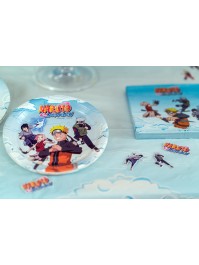 8 PLATES PLASTIC FREE NARUTO SHIPPUDEN © 18CM