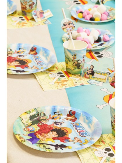 8 PLATES PLASTIC FREE ONE PIECE © 18CM