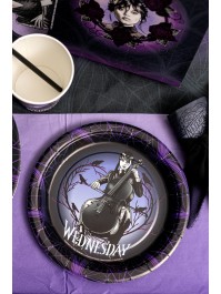 8 ASSIETTES PLASTIC FREE MERCREDI -WEDNESDAY © 18CM