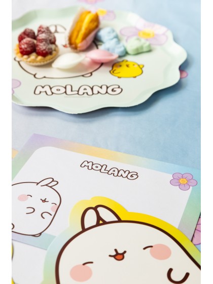 8 CARTONS INVITATION + ENVELOPPES MOLANG © 16.7CM X 13.8CM