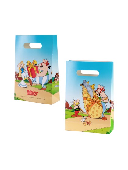 SET 4 GESCHENKTÜTEN PAPIER ASTERIX® 15.8CM X 23.6CM