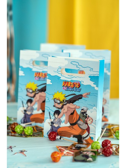 SET 4 GESCHENKTÜTEN PAPIER NARUTO SHIPPUDEN © 15.8CM X 23.6CM