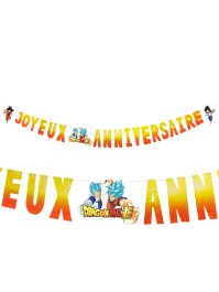 GUIRLANDE JOYEUX ANNIVERSAIRE DRAGON BALL SUPER © 250CM X 16CM