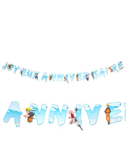 GUIRLANDE JOYEUX ANNIVERSAIRE NARUTO SHIPPUDEN © 250CM X 16CM