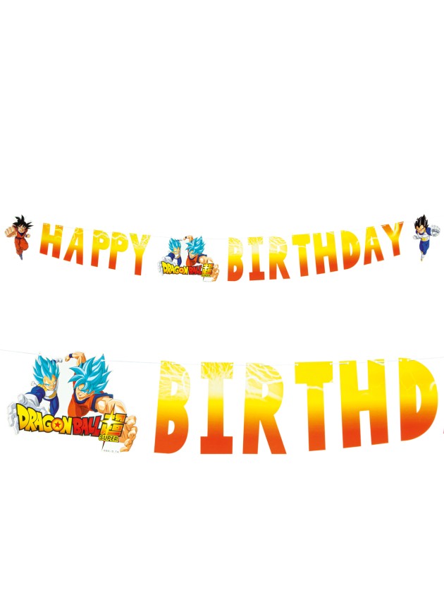 GUIRLANDE PAPIER HAPPY BIRTHDAY DRAGON BALL SUPER © 200CM X 16CM