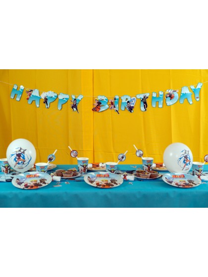 PAPER GARLAND HAPPY BIRTHDAY NARUTO SHIPPUDEN ©  200CM X 16CM HT