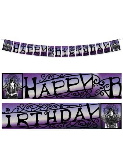 PAPER GARLAND HAPPY BIRTHDAY WEDNESDAY © 200CM X 18.5CM HT