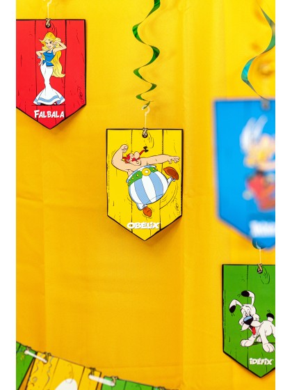 SET 5 SUSPENSIONS SWIRLS ASTERIX® DIA 13CM X 19CM / 60CM