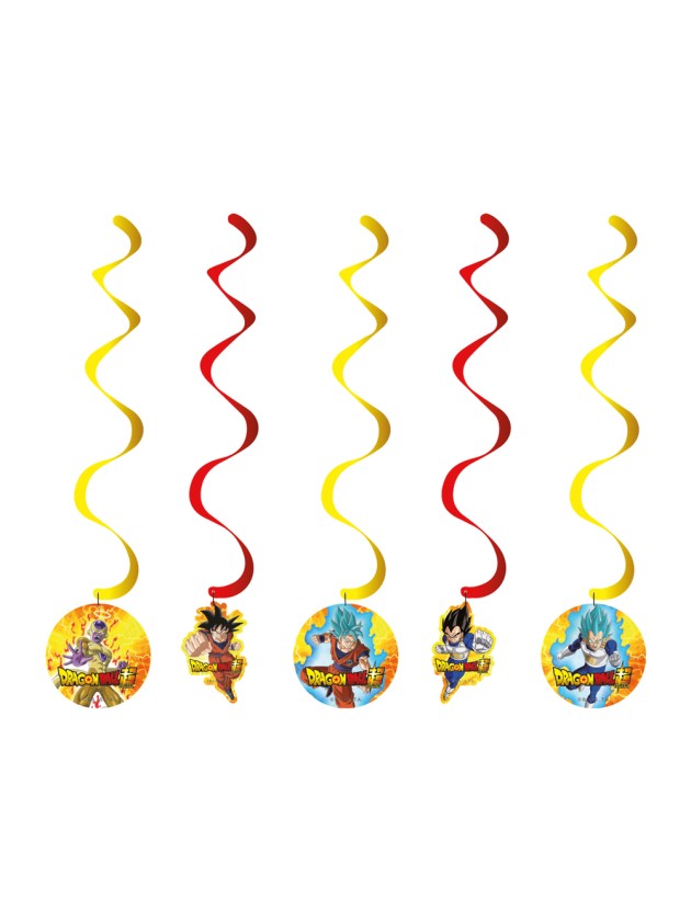SET 5 HÄNGEDEKO SWIRLS DRAGON BALL SUPER © DIA 17CM X 60CM