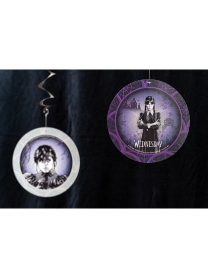 SET 5 SUSPENSIONS SWIRLS MERCREDI -WEDNESDAY © DIA 17CM X 60CM