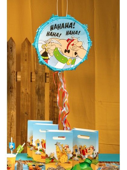PIÑATA KLAPPBAR BLAU TIRER ASTERIX® DIA 40CM