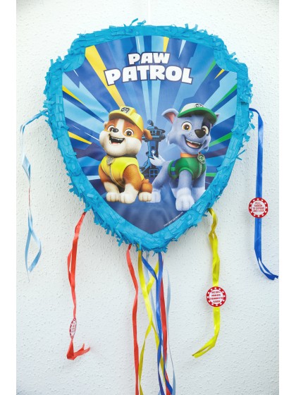 PINATA PLIABLE BLEUE A TIRER PAT\'PATROUILLE © 33CM X 38CM X 9CM