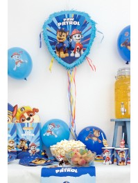 PINATA PLIABLE BLEUE A TIRER PAT\'PATROUILLE © 33CM X 38CM X 9CM