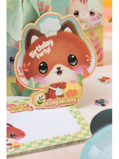 8 CARTONS INVITATION + ENV BANGOBERRY ©(ENG) 13.6CM X 15.5CM