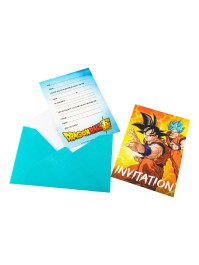 8 CARTONS INVITATION + ENV DRAGON BALL SUPER ©(ENG) 15CM X10CM