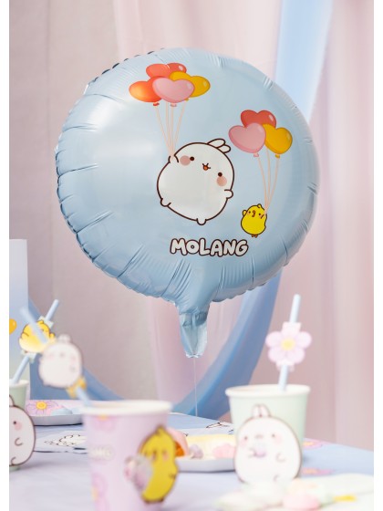 BALLON MYLAR ROND MOLANG © DIA 43CM