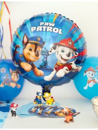 BLUE ROUND MYLAR BALLOON PAW PATROL © DIA 43CM