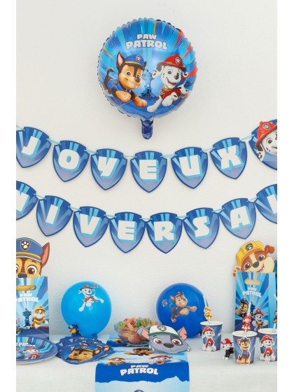 BLUE ROUND MYLAR BALLOON PAW PATROL © DIA 43CM