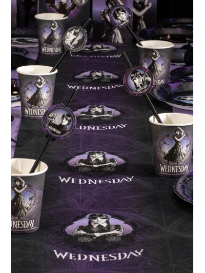 CHEMIN DE TABLE TISSU MERCREDI -WEDNESDAY © 28CM X 3M