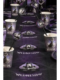 CHEMIN DE TABLE TISSU MERCREDI -WEDNESDAY © 28CM X 3M