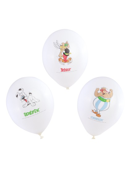 SET 6 LATEX BALLOONS 3 ASS ASTERIX® DIA 27CM