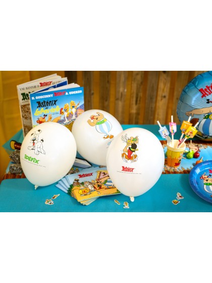 SET 6 BALLONS LATEX 3 SORT. ASTERIX® DIA 27CM