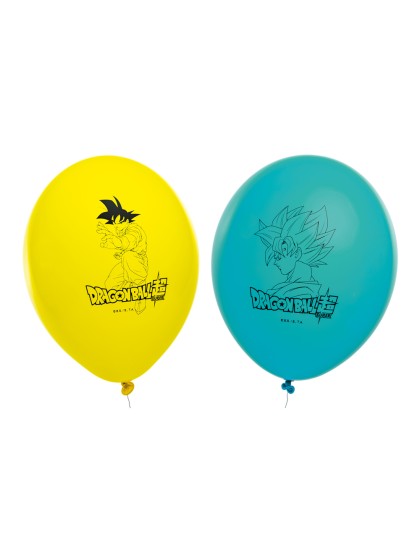 SET 6 BALLONS LATEX DRAGON BALL SUPER © DIA 27CM