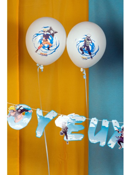 SET 6 BALLONS LATEX 2 ASS NARUTO SHIPPUDEN © DIA 27CM