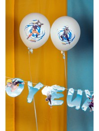 SET 6 LATEX BALLOONS NARUTO/KAKASHI NARUTO SHIPPUDEN © DIA 27CM