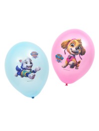SET 6 BALLONS LATEX 2 ASSORTIS ROSA PAW PATROL © DIA 27CM