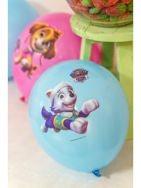 SET 6 PINK LATEX BALLOONS 2 ASSORTED PAW PATROL © DIA 27CM