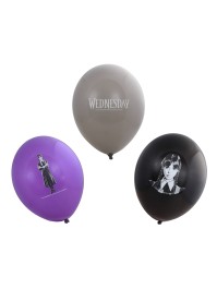 SET 6 LATEX BALLOONS 3 ASS WEDNESDAY © DIA 27CM