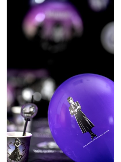 SET 6 BALLONS LATEX 3 ASS MERCREDI -WEDNESDAY © DIA 27CM