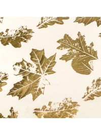 CREAM GOLD LEAVES VELVET TABLE RUNNER 28CM X 3M