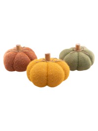 CITROUILLE TISSU SOFTY - 3 ASS DIA 18CM X 14CM