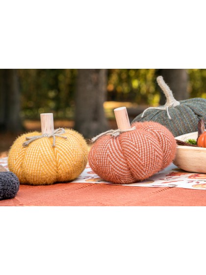 SOFTY PUMPKIN - 3 ASS DIA 18CM X 14CM