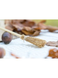 10 MINI WITCH\'S BROOMS 11CM