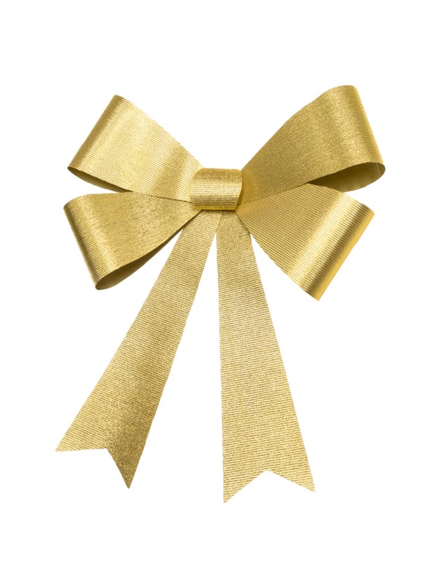 1 GIANT SHINY GOLDEN BOW 71CM X 86CM