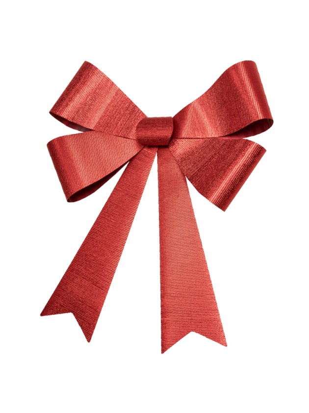 1 NOEUD ROUGE BRILLANT GEANT 71CM X 86CM