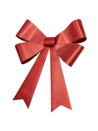 1 NOEUD ROUGE BRILLANT GEANT 71CM X 86CM