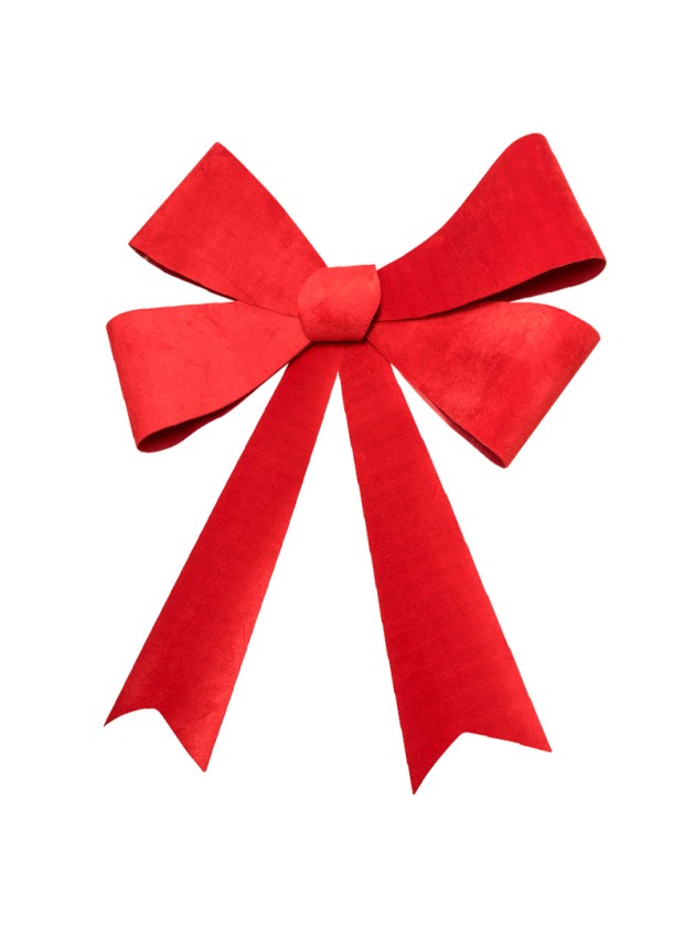 1 NOEUD VELOURS ROUGE GEANT 71CM X 86CM