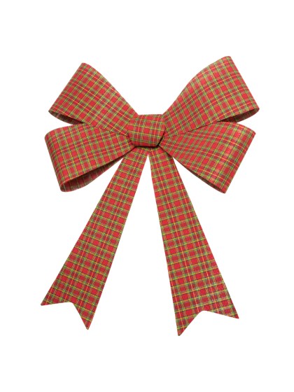 1 GIANT RED/GREEN/GOLD SCOTTISH BOW 71CM X 86CM