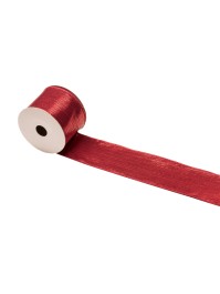GLOWING RED LOOM RIBBON 6.3CM X 3M