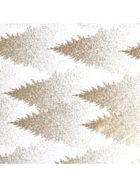 TISCHLÄUFER SAMT WEISS TREE SPIRIT IMPRESSION GOLD 28CM X 3M